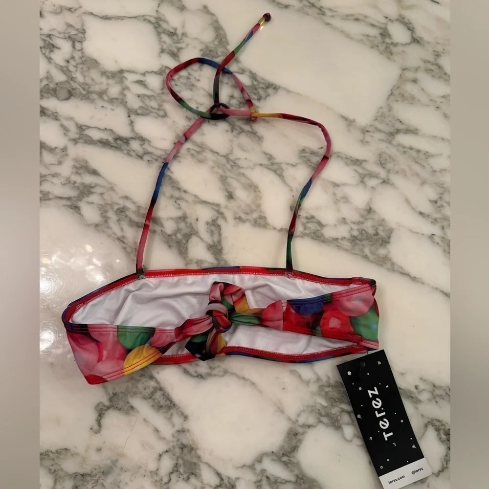 NWT Zara Terez Girls Bubblegum print Bikini Top sz 14